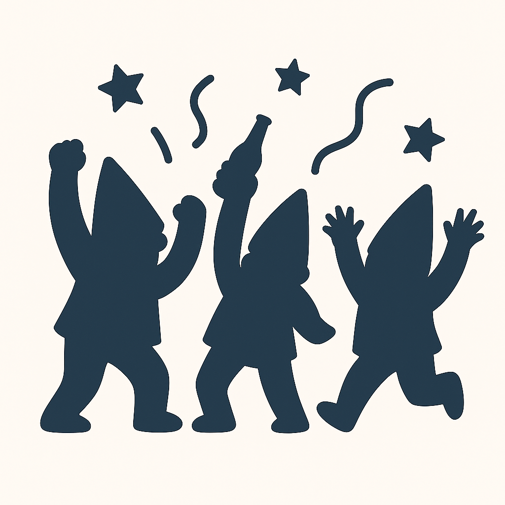 Gnome Celebrating